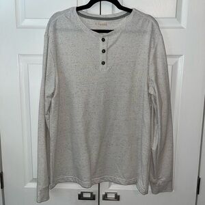 Beige Multi Color A-FRAME Long Sleeve Henley Size XL